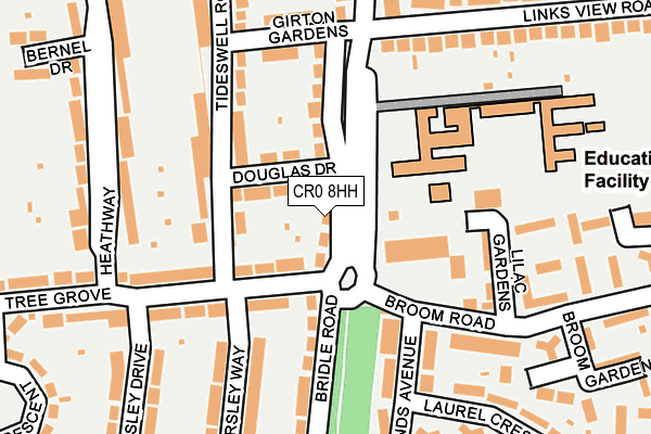 CR0 8HH map - OS OpenMap – Local (Ordnance Survey) CR0 8HH map - OS OpenMap – Local (Ordnance Survey)