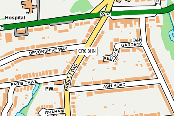 CR0 8HN map - OS OpenMap – Local (Ordnance Survey) CR0 8HN map - OS OpenMap – Local (Ordnance Survey)