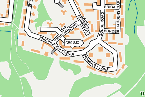 CR0 8JQ map - OS OpenMap – Local (Ordnance Survey) CR0 8JQ map - OS OpenMap – Local (Ordnance Survey)