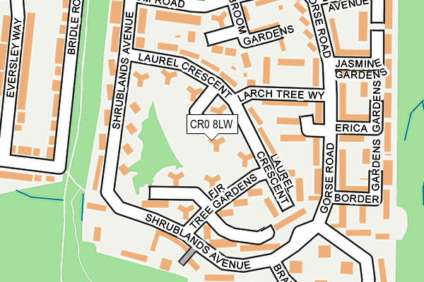CR0 8LW map - OS OpenMap – Local (Ordnance Survey) CR0 8LW map - OS OpenMap – Local (Ordnance Survey)