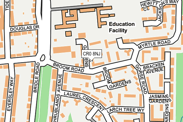 CR0 8NJ map - OS OpenMap – Local (Ordnance Survey) CR0 8NJ map - OS OpenMap – Local (Ordnance Survey)