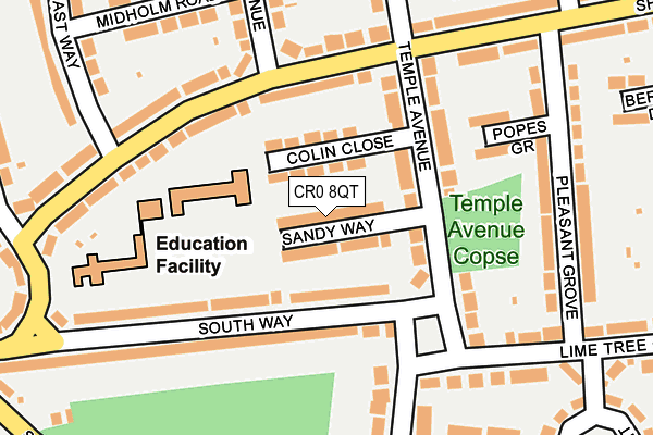 CR0 8QT map - OS OpenMap – Local (Ordnance Survey) CR0 8QT map - OS OpenMap – Local (Ordnance Survey)