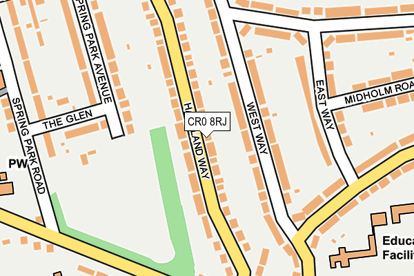 CR0 8RJ map - OS OpenMap – Local (Ordnance Survey) CR0 8RJ map - OS OpenMap – Local (Ordnance Survey)