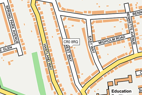 CR0 8RQ map - OS OpenMap – Local (Ordnance Survey) CR0 8RQ map - OS OpenMap – Local (Ordnance Survey)