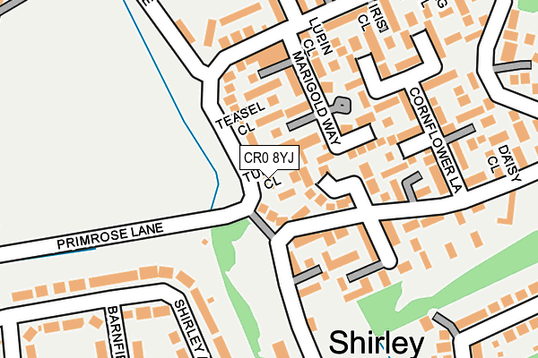CR0 8YJ map - OS OpenMap – Local (Ordnance Survey) CR0 8YJ map - OS OpenMap – Local (Ordnance Survey)