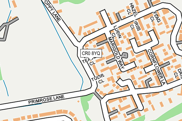 CR0 8YQ map - OS OpenMap – Local (Ordnance Survey) CR0 8YQ map - OS OpenMap – Local (Ordnance Survey)