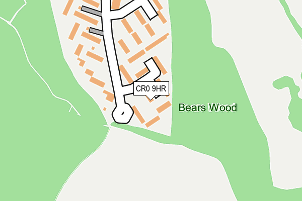 CR0 9HR map - OS OpenMap – Local (Ordnance Survey) CR0 9HR map - OS OpenMap – Local (Ordnance Survey)