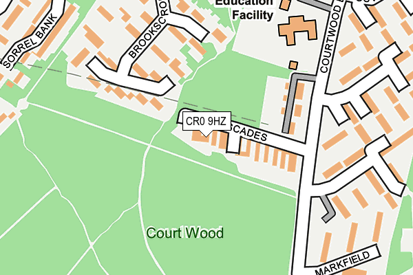 CR0 9HZ map - OS OpenMap – Local (Ordnance Survey)