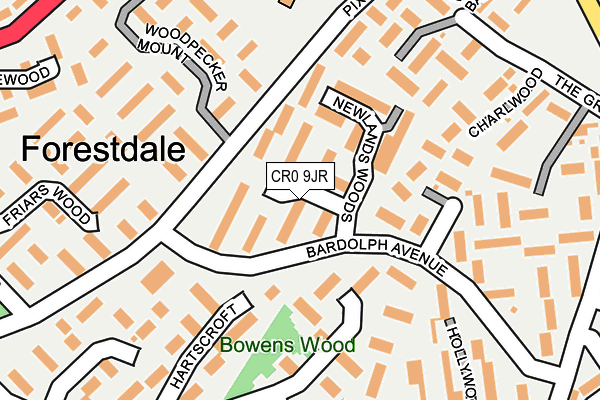 CR0 9JR map - OS OpenMap – Local (Ordnance Survey) CR0 9JR map - OS OpenMap – Local (Ordnance Survey)