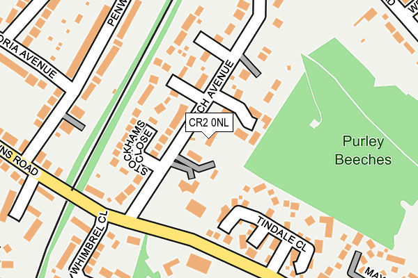CR2 0NL map - OS OpenMap – Local (Ordnance Survey) CR2 0NL map - OS OpenMap – Local (Ordnance Survey)