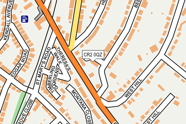 CR2 0QZ map - OS OpenMap – Local (Ordnance Survey) CR2 0QZ map - OS OpenMap – Local (Ordnance Survey)