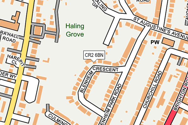 CR2 6BN map - OS OpenMap – Local (Ordnance Survey) CR2 6BN map - OS OpenMap – Local (Ordnance Survey)