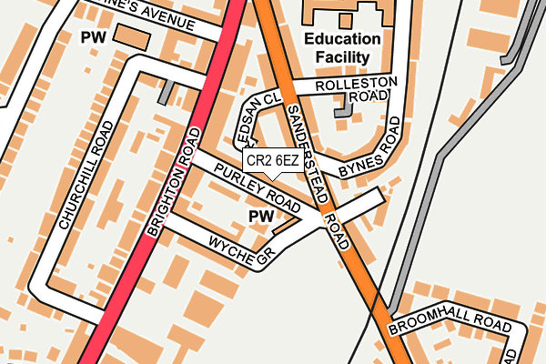 CR2 6EZ map - OS OpenMap – Local (Ordnance Survey)