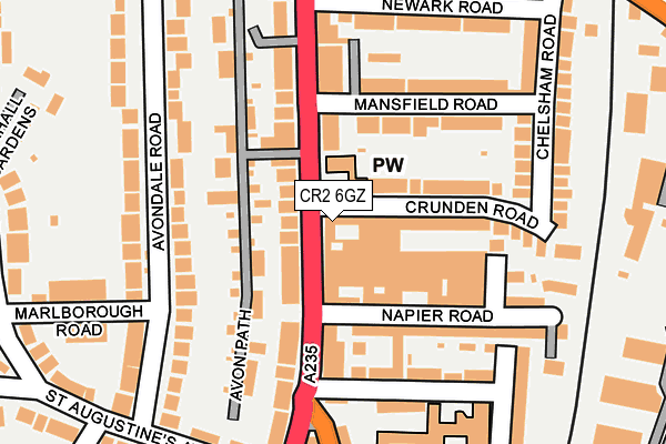 CR2 6GZ map - OS OpenMap – Local (Ordnance Survey) CR2 6GZ map - OS OpenMap – Local (Ordnance Survey)