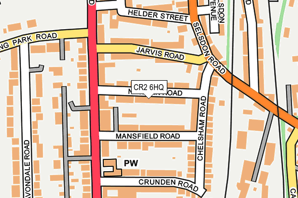 CR2 6HQ map - OS OpenMap – Local (Ordnance Survey) CR2 6HQ map - OS OpenMap – Local (Ordnance Survey)