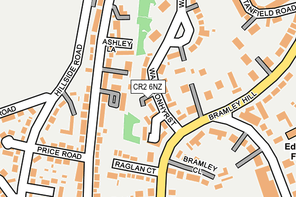 CR2 6NZ map - OS OpenMap – Local (Ordnance Survey) CR2 6NZ map - OS OpenMap – Local (Ordnance Survey)