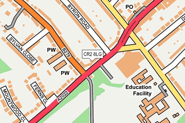 CR2 8LG map - OS OpenMap – Local (Ordnance Survey) CR2 8LG map - OS OpenMap – Local (Ordnance Survey)