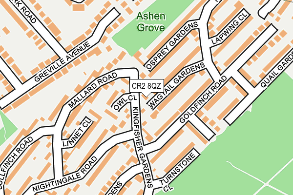 CR2 8QZ map - OS OpenMap – Local (Ordnance Survey) CR2 8QZ map - OS OpenMap – Local (Ordnance Survey)