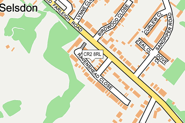 CR2 8RL map - OS OpenMap – Local (Ordnance Survey) CR2 8RL map - OS OpenMap – Local (Ordnance Survey)