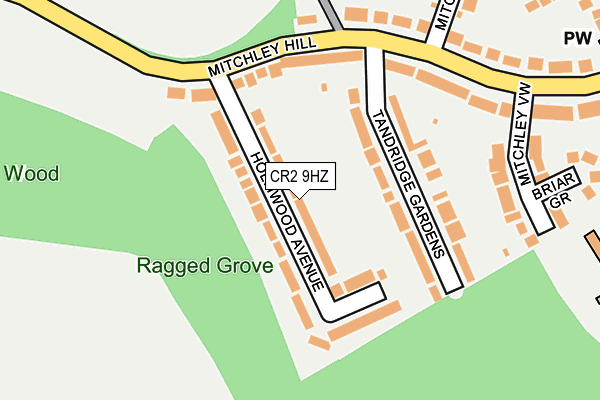 CR2 9HZ map - OS OpenMap – Local (Ordnance Survey)