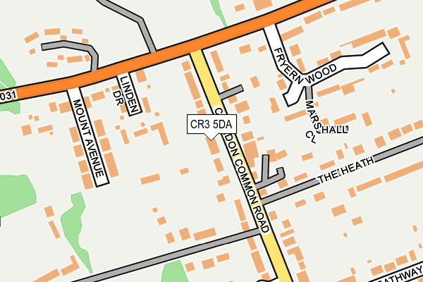 CR3 5DA map - OS OpenMap – Local (Ordnance Survey) CR3 5DA map - OS OpenMap – Local (Ordnance Survey)
