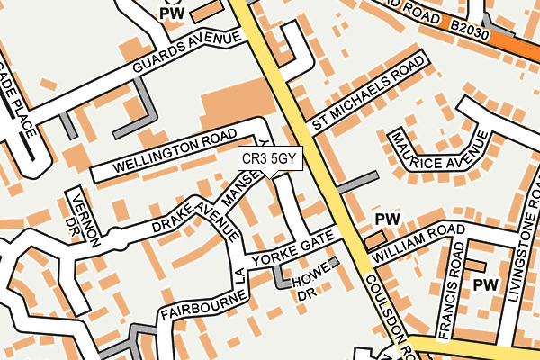 CR3 5GY map - OS OpenMap – Local (Ordnance Survey) CR3 5GY map - OS OpenMap – Local (Ordnance Survey)