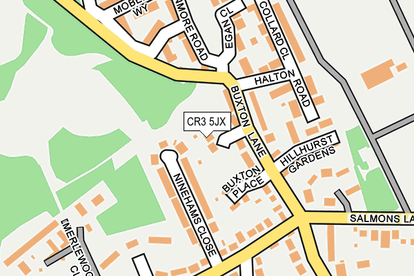 CR3 5JX map - OS OpenMap – Local (Ordnance Survey) CR3 5JX map - OS OpenMap – Local (Ordnance Survey)