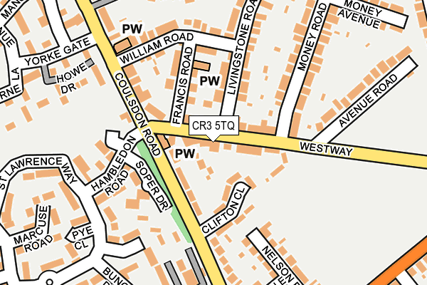 CR3 5TQ map - OS OpenMap – Local (Ordnance Survey) CR3 5TQ map - OS OpenMap – Local (Ordnance Survey)