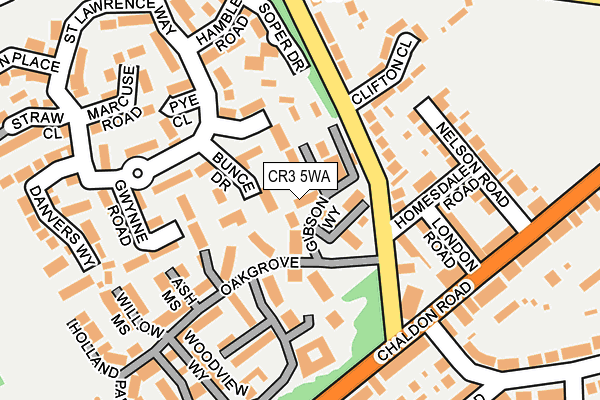 CR3 5WA map - OS OpenMap – Local (Ordnance Survey) CR3 5WA map - OS OpenMap – Local (Ordnance Survey)