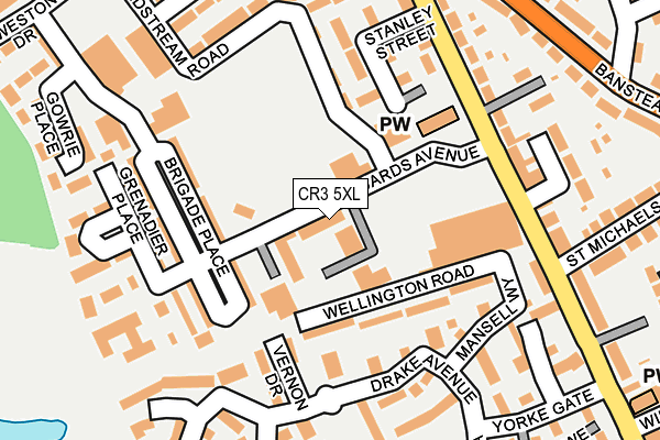 CR3 5XL map - OS OpenMap – Local (Ordnance Survey)