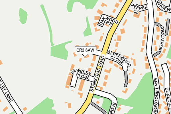 CR3 6AW map - OS OpenMap – Local (Ordnance Survey) CR3 6AW map - OS OpenMap – Local (Ordnance Survey)