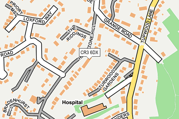CR3 6DX map - OS OpenMap – Local (Ordnance Survey) CR3 6DX map - OS OpenMap – Local (Ordnance Survey)