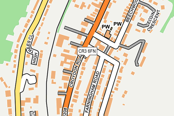 CR3 6FN map - OS OpenMap – Local (Ordnance Survey) CR3 6FN map - OS OpenMap – Local (Ordnance Survey)