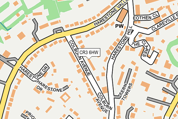 CR3 6HW map - OS OpenMap – Local (Ordnance Survey) CR3 6HW map - OS OpenMap – Local (Ordnance Survey)