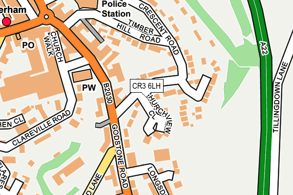 CR3 6LH map - OS OpenMap – Local (Ordnance Survey) CR3 6LH map - OS OpenMap – Local (Ordnance Survey)