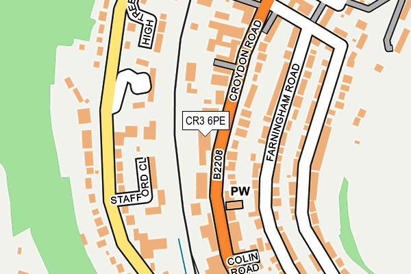 CR3 6PE map - OS OpenMap – Local (Ordnance Survey)