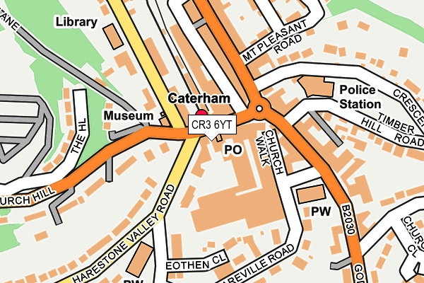 CR3 6YT map - OS OpenMap – Local (Ordnance Survey) CR3 6YT map - OS OpenMap – Local (Ordnance Survey)