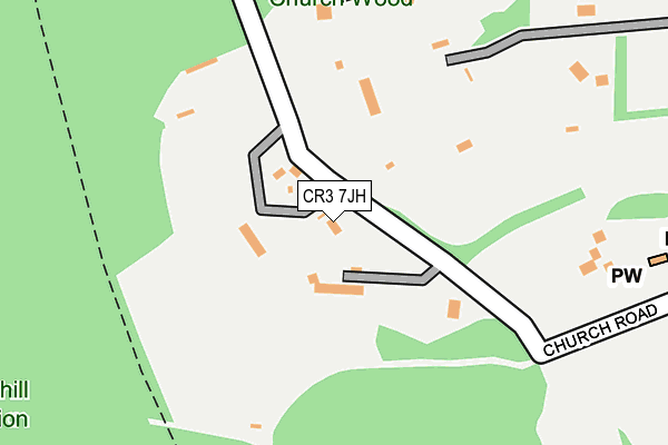 CR3 7JH map - OS OpenMap – Local (Ordnance Survey) CR3 7JH map - OS OpenMap – Local (Ordnance Survey)