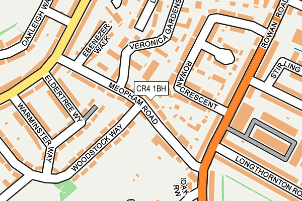 CR4 1BH map - OS OpenMap – Local (Ordnance Survey) CR4 1BH map - OS OpenMap – Local (Ordnance Survey)