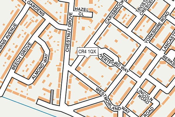 CR4 1QX map - OS OpenMap – Local (Ordnance Survey) CR4 1QX map - OS OpenMap – Local (Ordnance Survey)