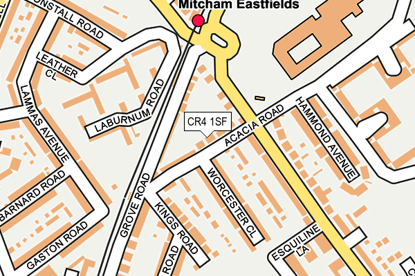 CR4 1SF map - OS OpenMap – Local (Ordnance Survey) CR4 1SF map - OS OpenMap – Local (Ordnance Survey)