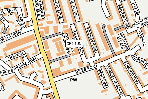 CR4 1UN map - OS OpenMap – Local (Ordnance Survey) CR4 1UN map - OS OpenMap – Local (Ordnance Survey)