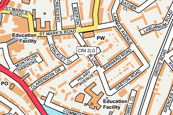 CR4 2LG map - OS OpenMap – Local (Ordnance Survey) CR4 2LG map - OS OpenMap – Local (Ordnance Survey)