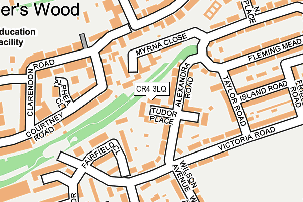 CR4 3LQ map - OS OpenMap – Local (Ordnance Survey)