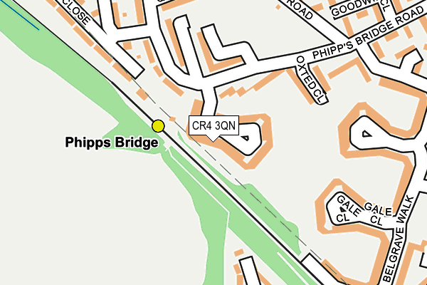 CR4 3QN map - OS OpenMap – Local (Ordnance Survey)