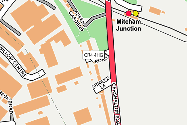 CR4 4HG map - OS OpenMap – Local (Ordnance Survey) CR4 4HG map - OS OpenMap – Local (Ordnance Survey)