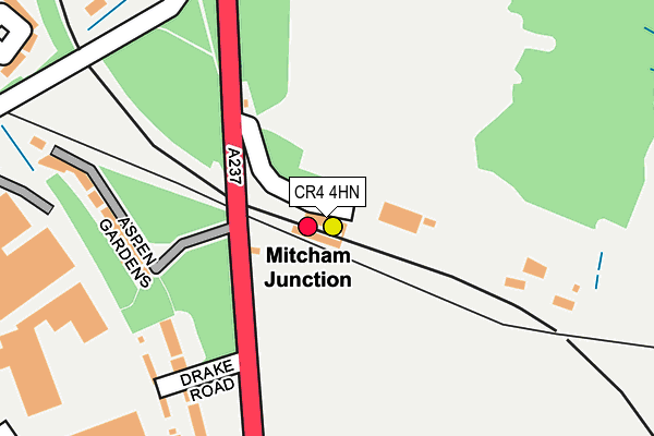 CR4 4HN map - OS OpenMap – Local (Ordnance Survey)