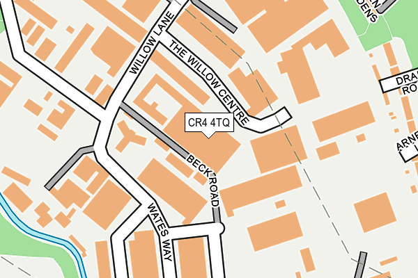 CR4 4TQ map - OS OpenMap – Local (Ordnance Survey) CR4 4TQ map - OS OpenMap – Local (Ordnance Survey)