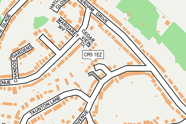 CR5 1EZ map - OS OpenMap – Local (Ordnance Survey) CR5 1EZ map - OS OpenMap – Local (Ordnance Survey)