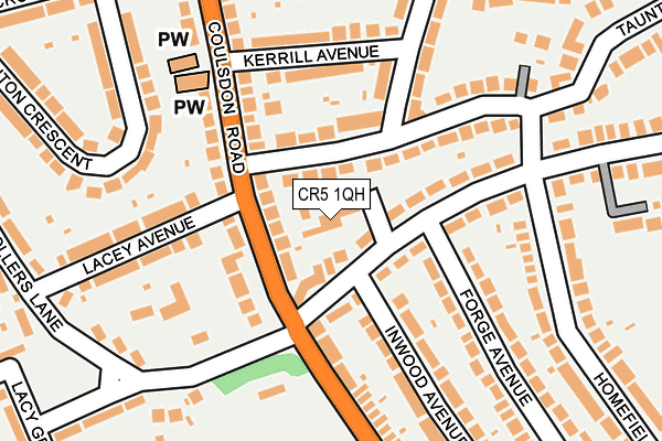CR5 1QH map - OS OpenMap – Local (Ordnance Survey)